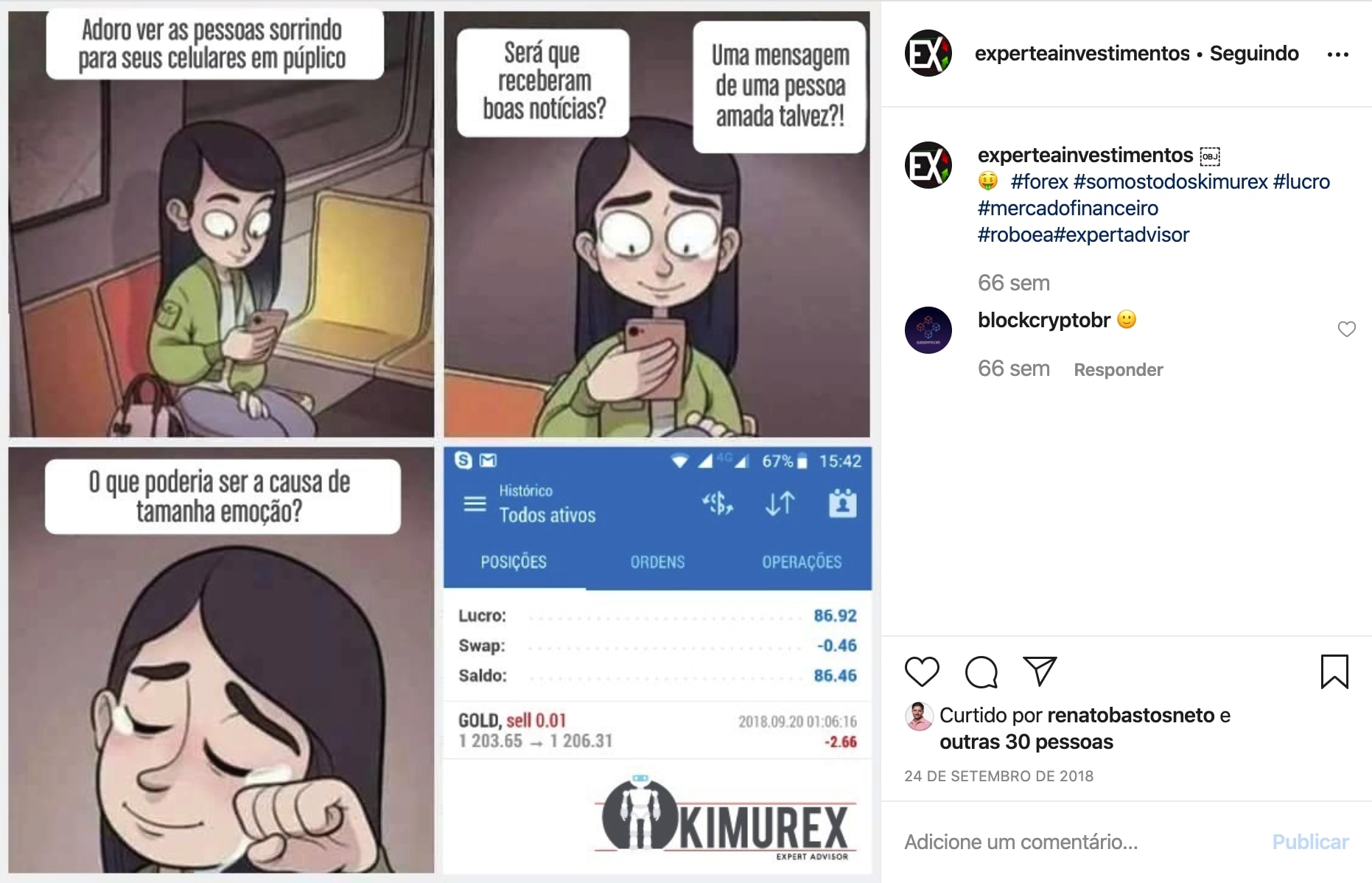 Campanha de Instagram dos clientes da Oxi Marketing Digital e Websites